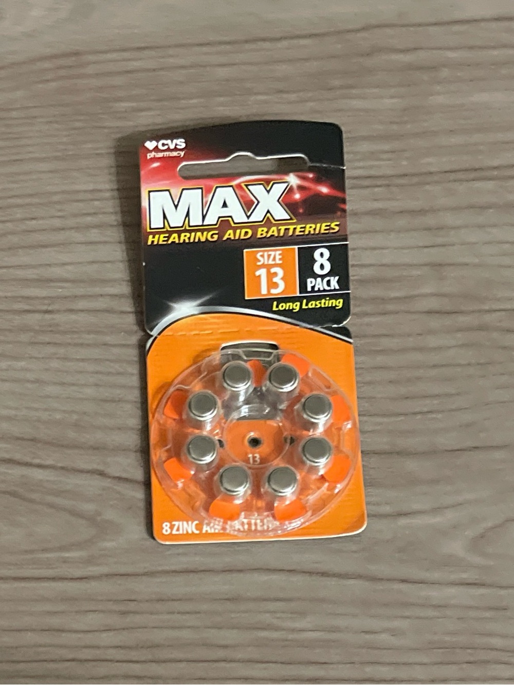 8 CVS Brand MAX Size 13 Hearing Aid Batteries